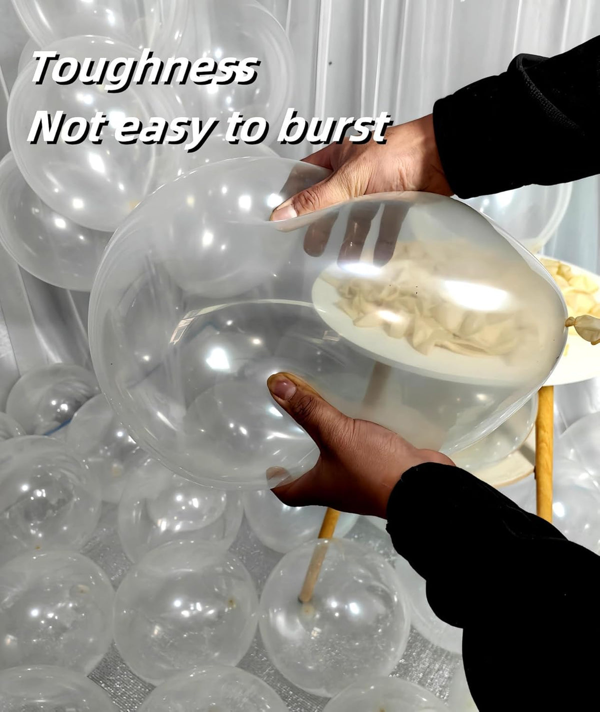 300 Pack Clear Balloons 12 Inch Latex Clear Latex Party Balloon Bulk for Various Party Events