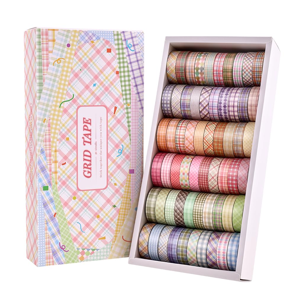 60 Rolls Cross line Theme Washi Tape Set, Writable Decorative Tapes for Scrapbooking, Bible