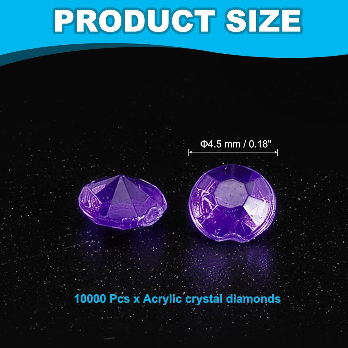 PATIKIL 10000 Pcs Wedding Table Scatter Confetti Crystals 4.5mm Acrylic Diamonds Vase Fillers Gems