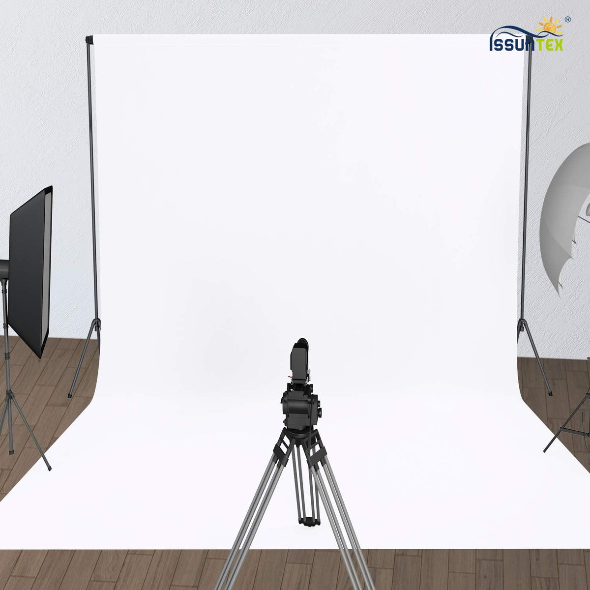 ISSUNTEX 6X9 ft Background Polyester Backdrop, Photo Studio, Collapsible High Density Screen for