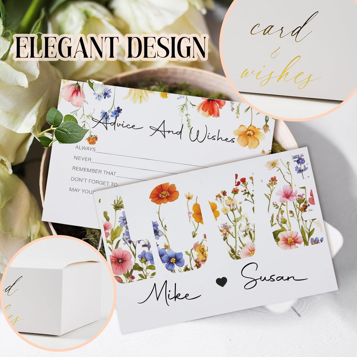 Bridal Shower Games Advice And Wishes Cards Wedding Shower Games 50 Guests Wedding Advice Cards