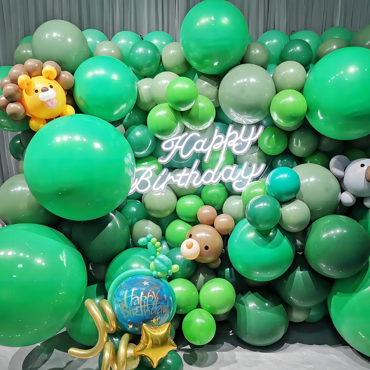 100pcs Green Balloons, Helium Quality 12 inch Green Latex Party Balloon for Birthday, Christmas