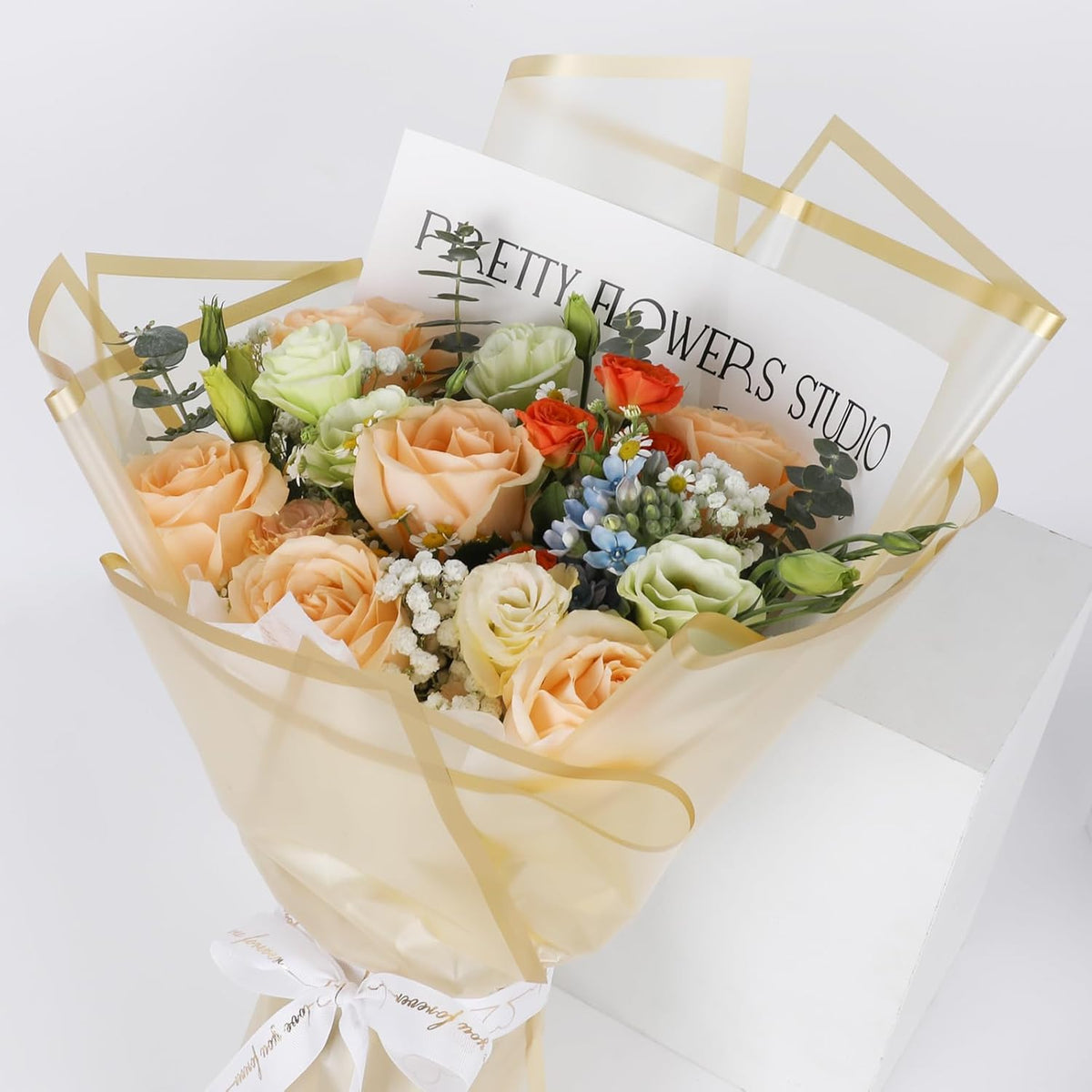 NESCCI 20 Sheet Flower Wrapping Paper - Waterproof Floral Bouquet Wrapping Paper, Florist Supplies