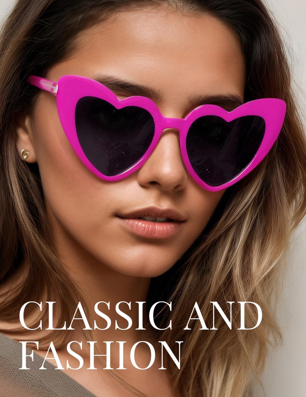 8 Pack Heart Sunglasses Vintage Cat Eye Heart Glasses Retro Bachelorette Bride Sunglasses Bulk for