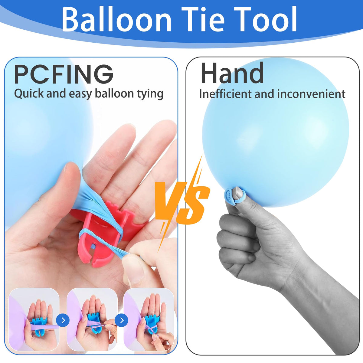PCFING Balloon Pump Electric, Portable Balloons Inflator Blower Machine with Balloon Tie Tool &