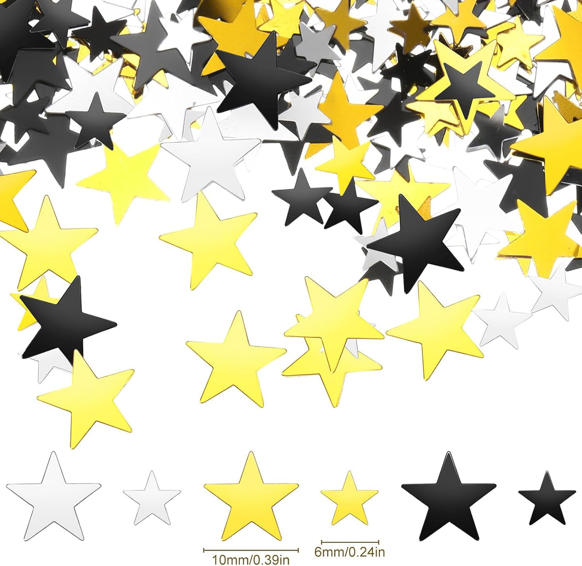 Hestya 60g Star Confetti Glitter Table Confetti Metallic Foil Stars for Party Wedding Festival