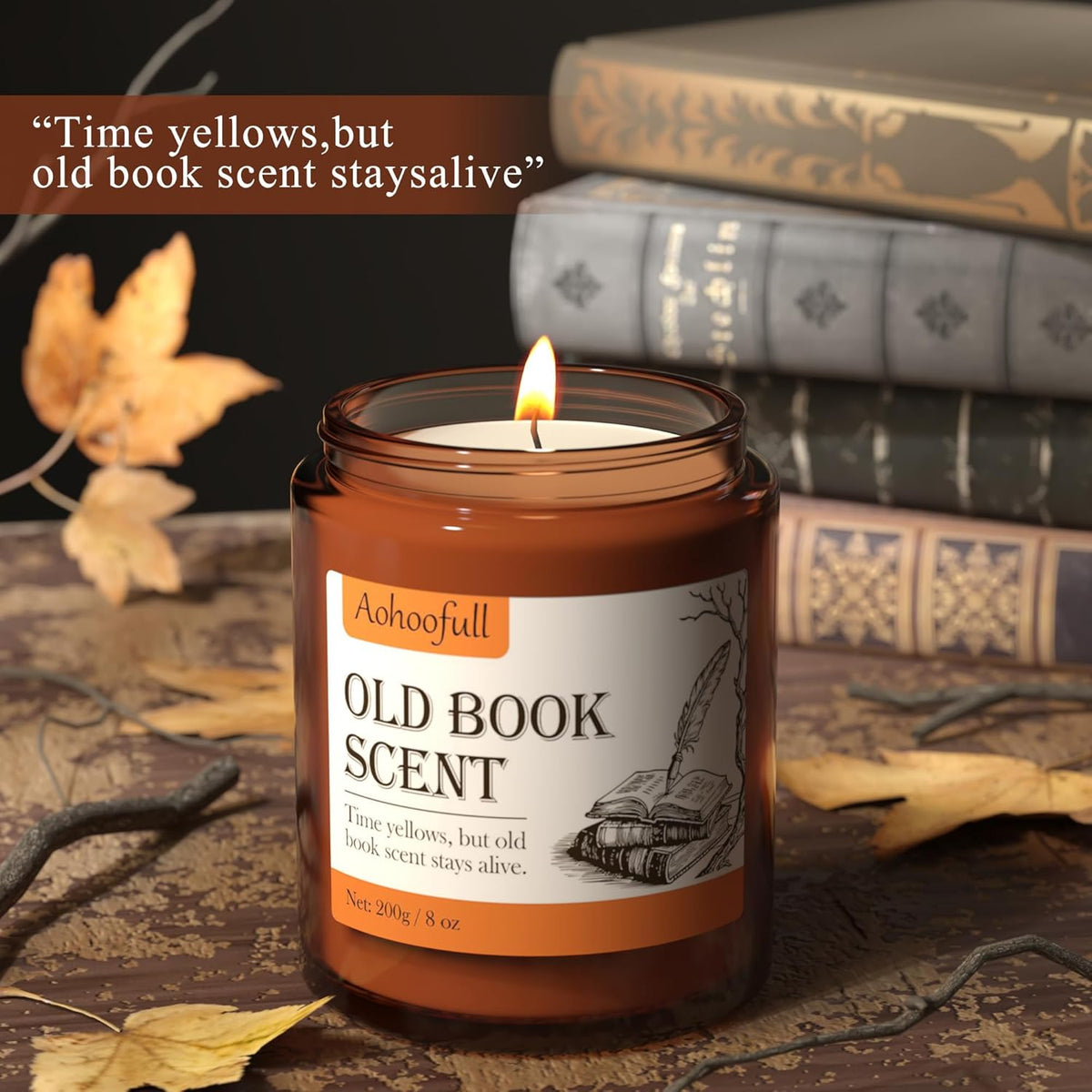 Scented Candles Gifts for Book Lovers,Soy Wax Candles,Inspired Gift Ideas for Readers,Women