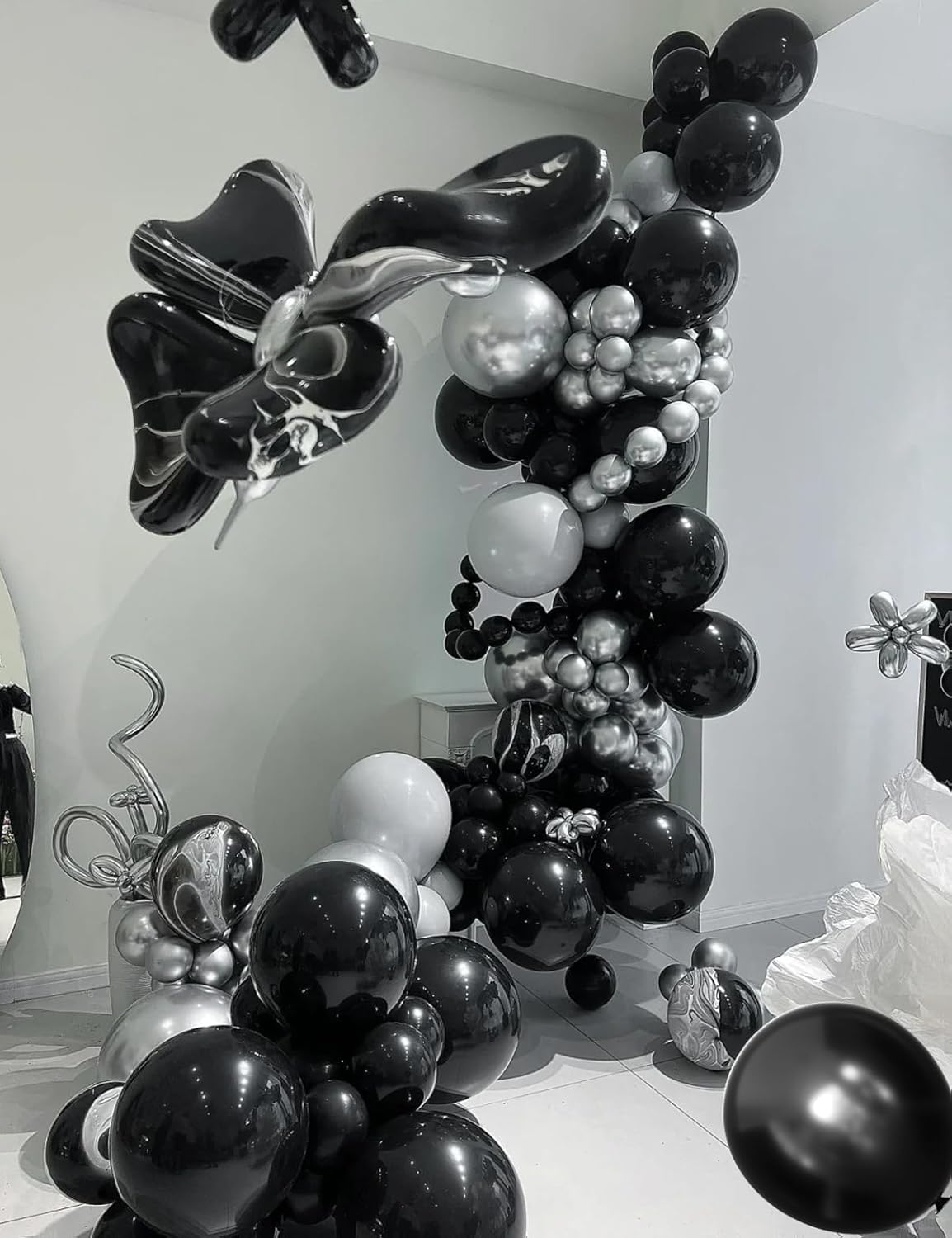 Black Balloons 12 inch, 50 Pcs 3.2g Black Latex Balloon Matte Helium Balloons for Birthday Party