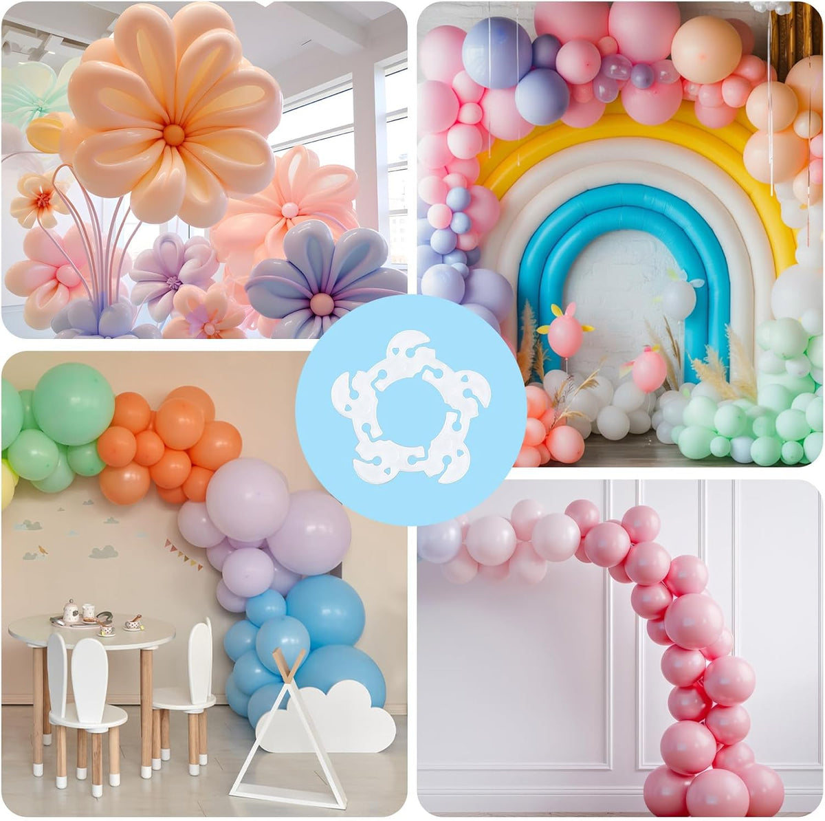 50PCS Balloon Arch Clips, White Balloon Clips Holders Bracket Buckle for Decorating Connector