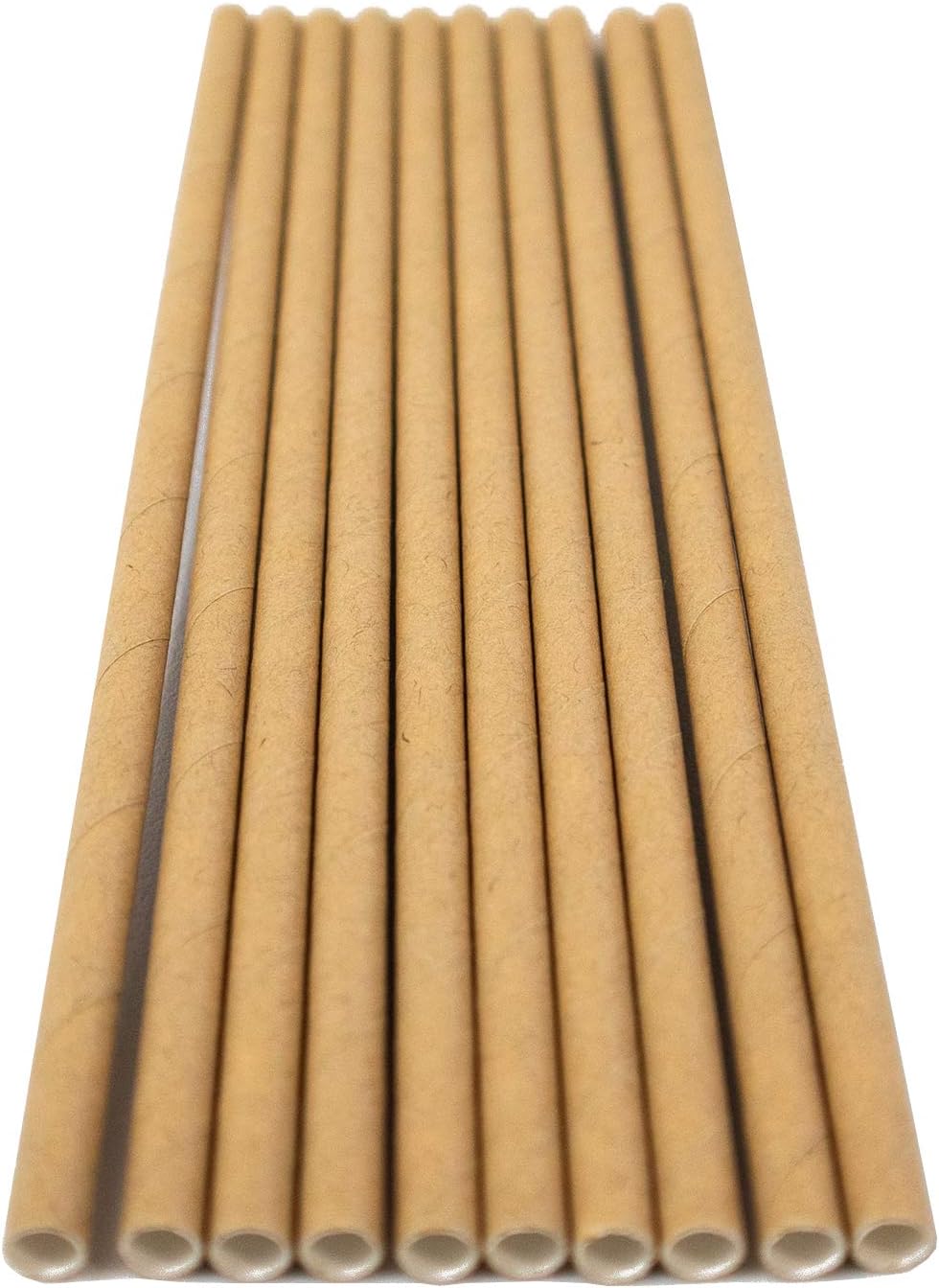 Pack of 900 Natural Kraft Biodegradable 4-Ply Paper Drinking Straws (Compostable, Non-toxic