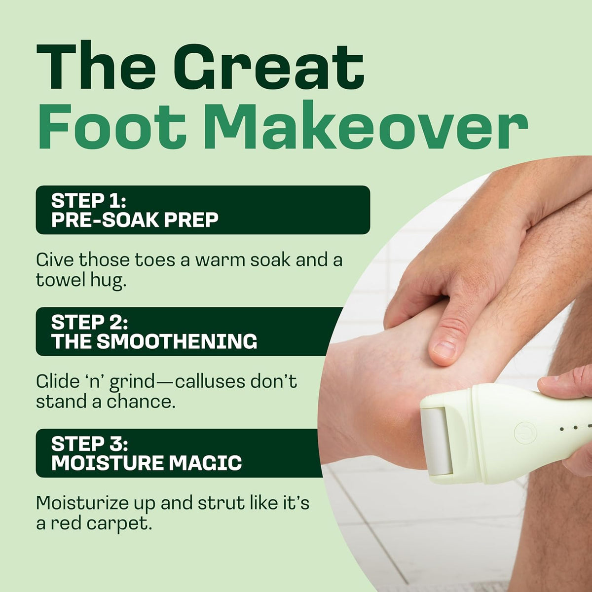 Electric Sole Buffer Foot Callus Remover - Rechargeable Electric Foot File for Dead Dry Skin