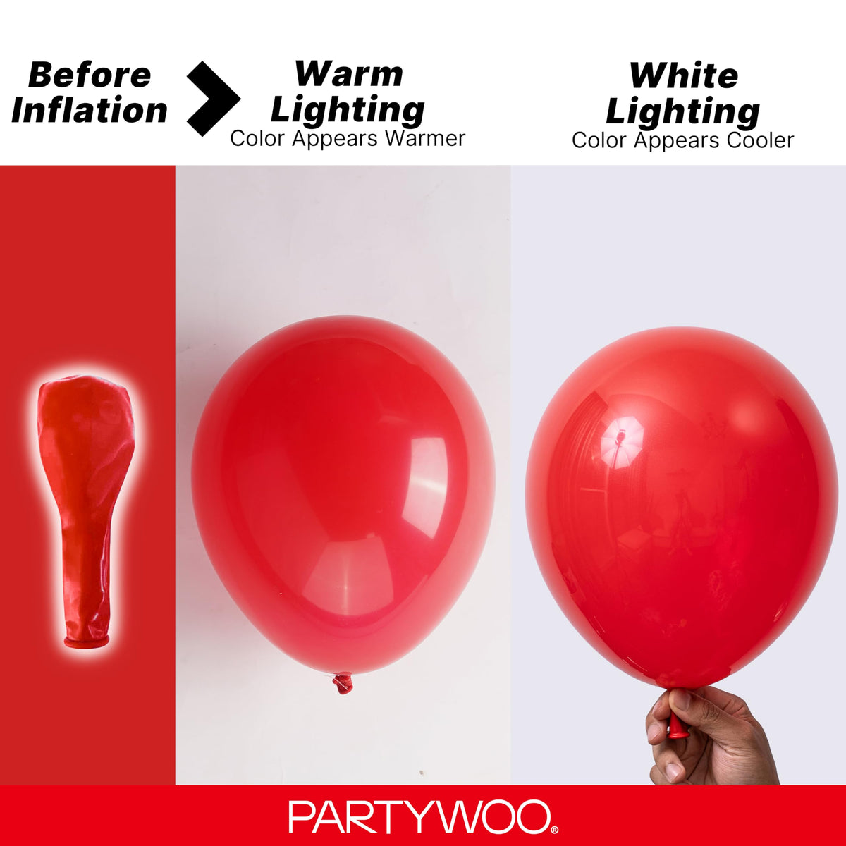 PartyWoo Red Balloons 140pcs Different Sizes of 18 12 10 5 Inch