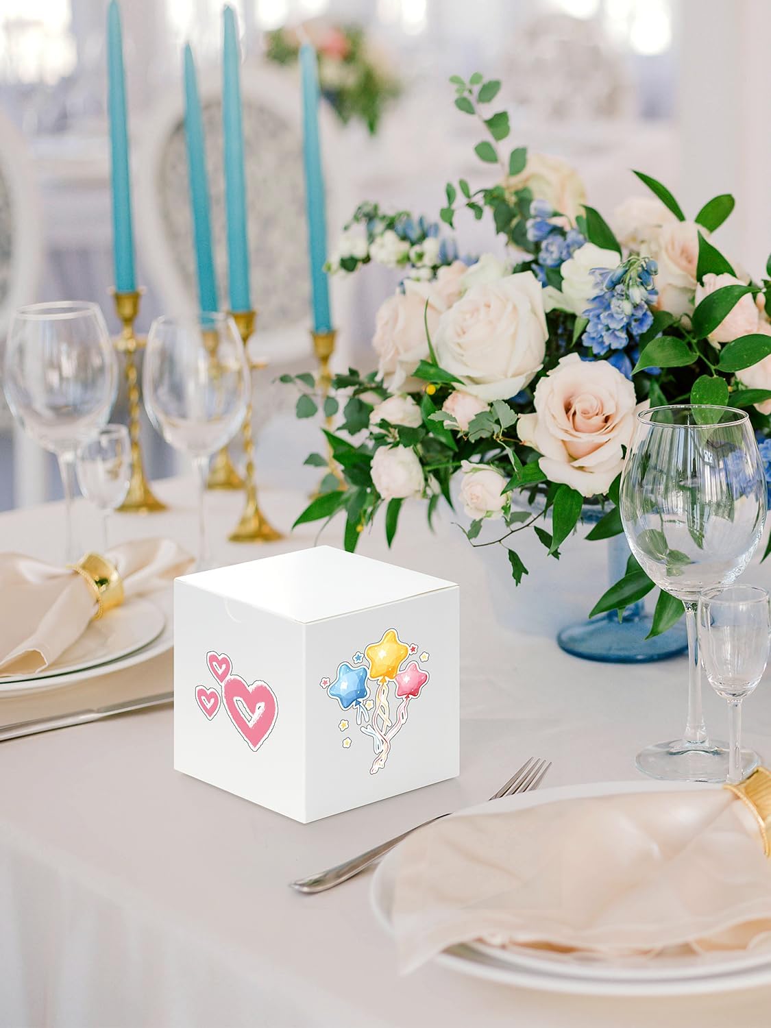 Eupako Gift Boxes 4x4x4 25 Pack White Kraft Paper Box with Lids Party Favor Boxes for Bridesmaids