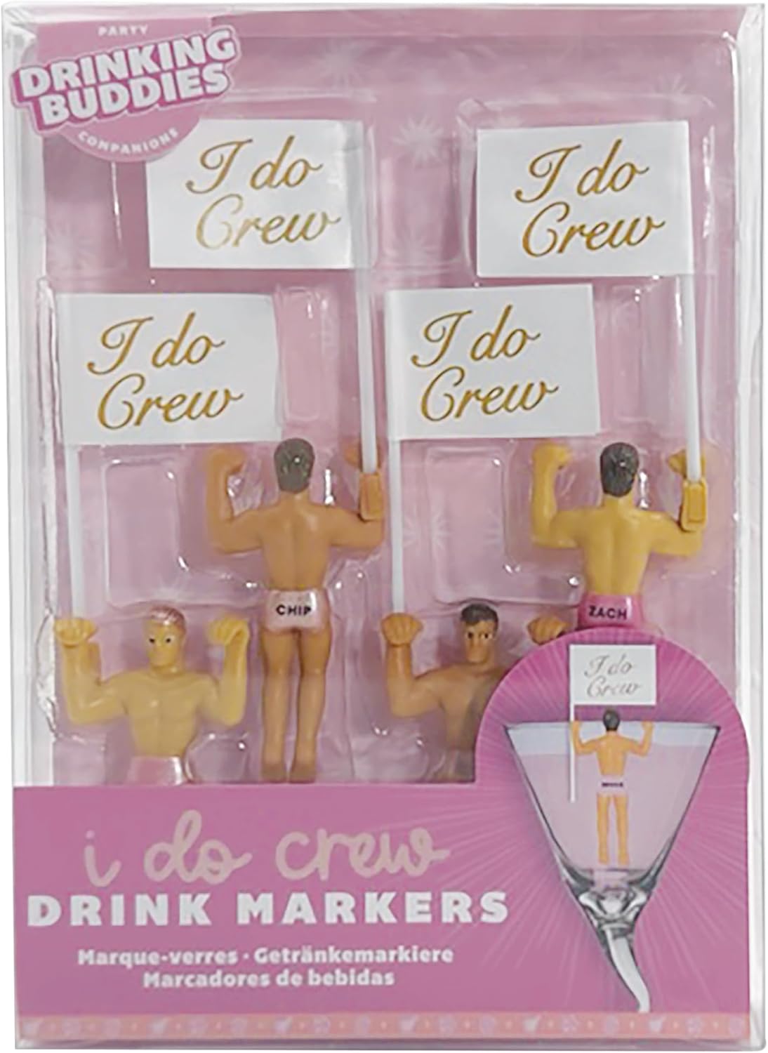 NPW Drinking Buddies Bride Squad, Bachelorette Drink Markers, Party Accessories, Girls Night, Hunky