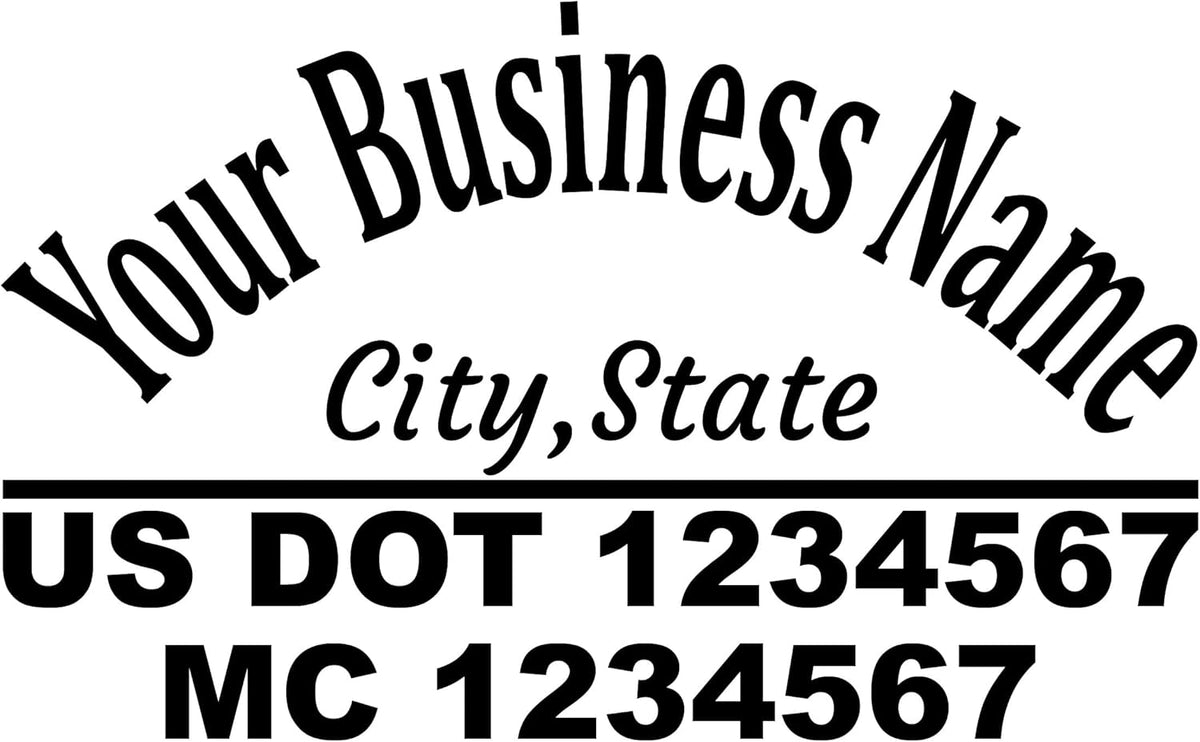 Custom US DOT Trucking Decal Stickers Tow Truck, Trucking, 18 Wheeler, Van MC Number Company Logos