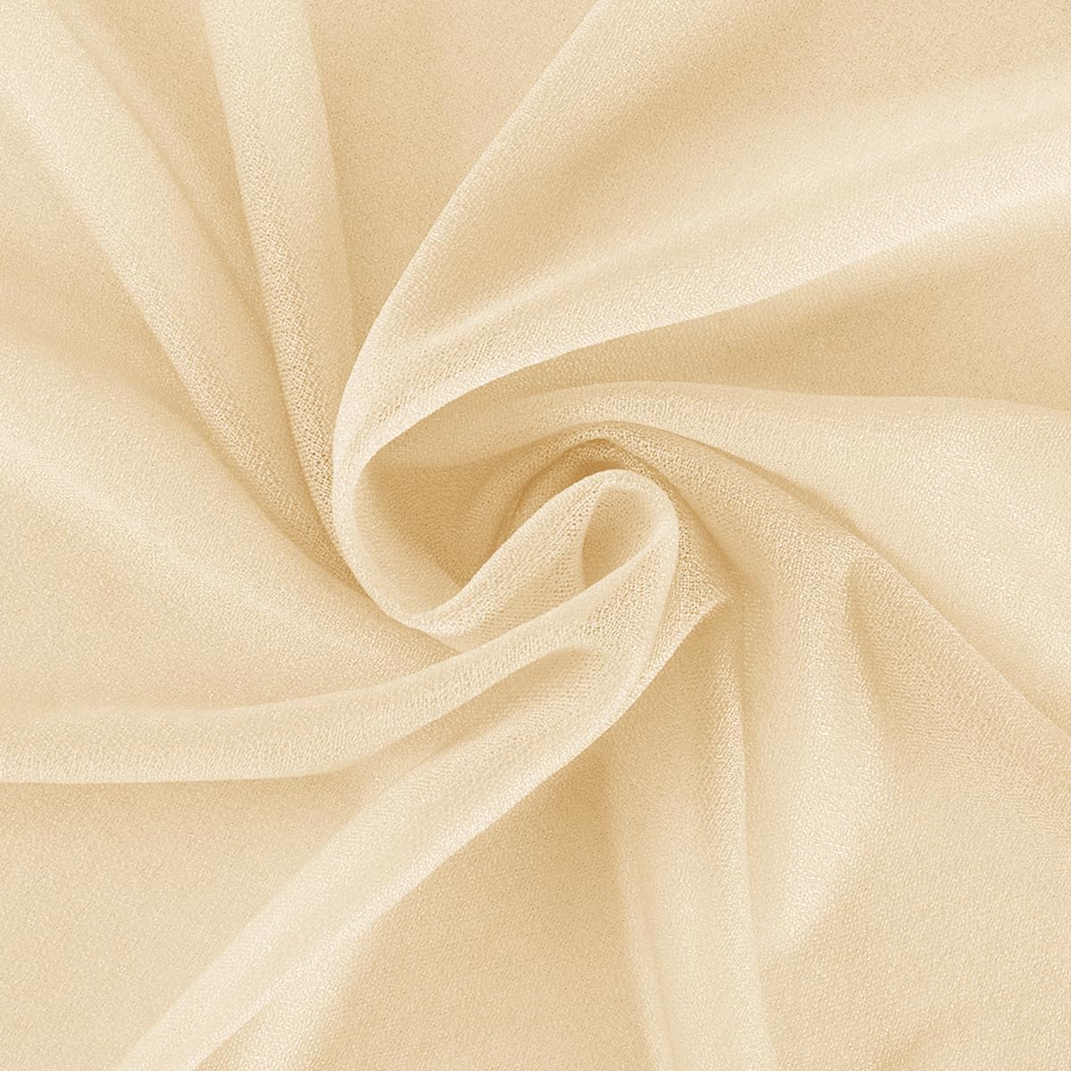 Champage Gold Fall Elegant Arch Draping Fabric Outdoor 1 Panel 29" × 20Ft Sheer Chiffon Curtain