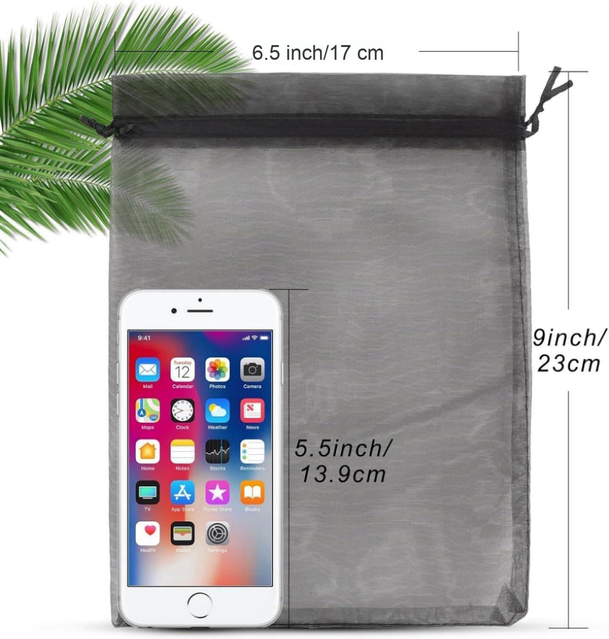 ANZNKU 50 Pack Organza Bags 6x9 inches, Gift Bag Mesh Drawstring Bags for Gifts Large Organza Bag
