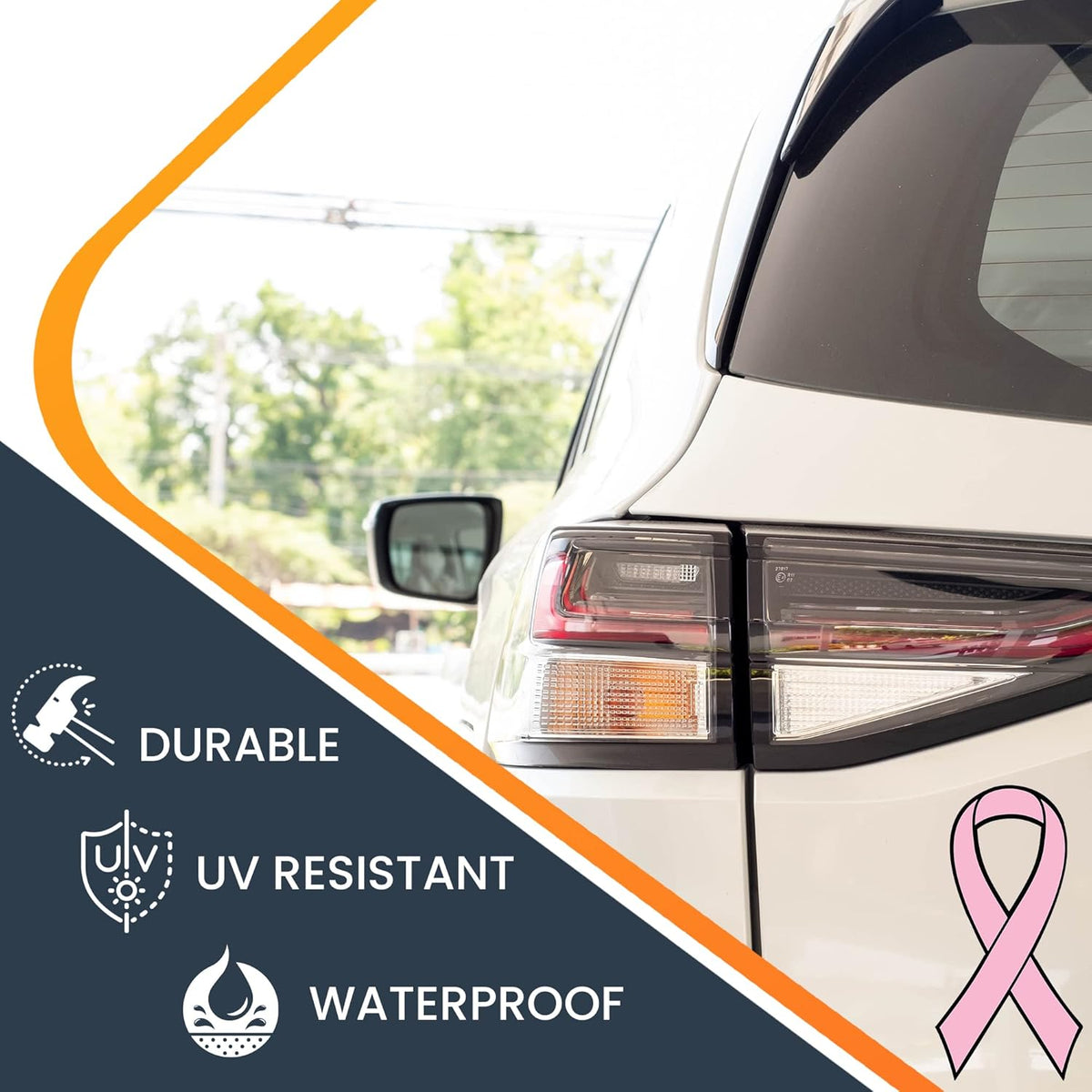 Magnet Me Up Support Breast Cancer Awareness Month, Pink Ribbon Magnet Decal, 3.5x7 Inches, Heavy