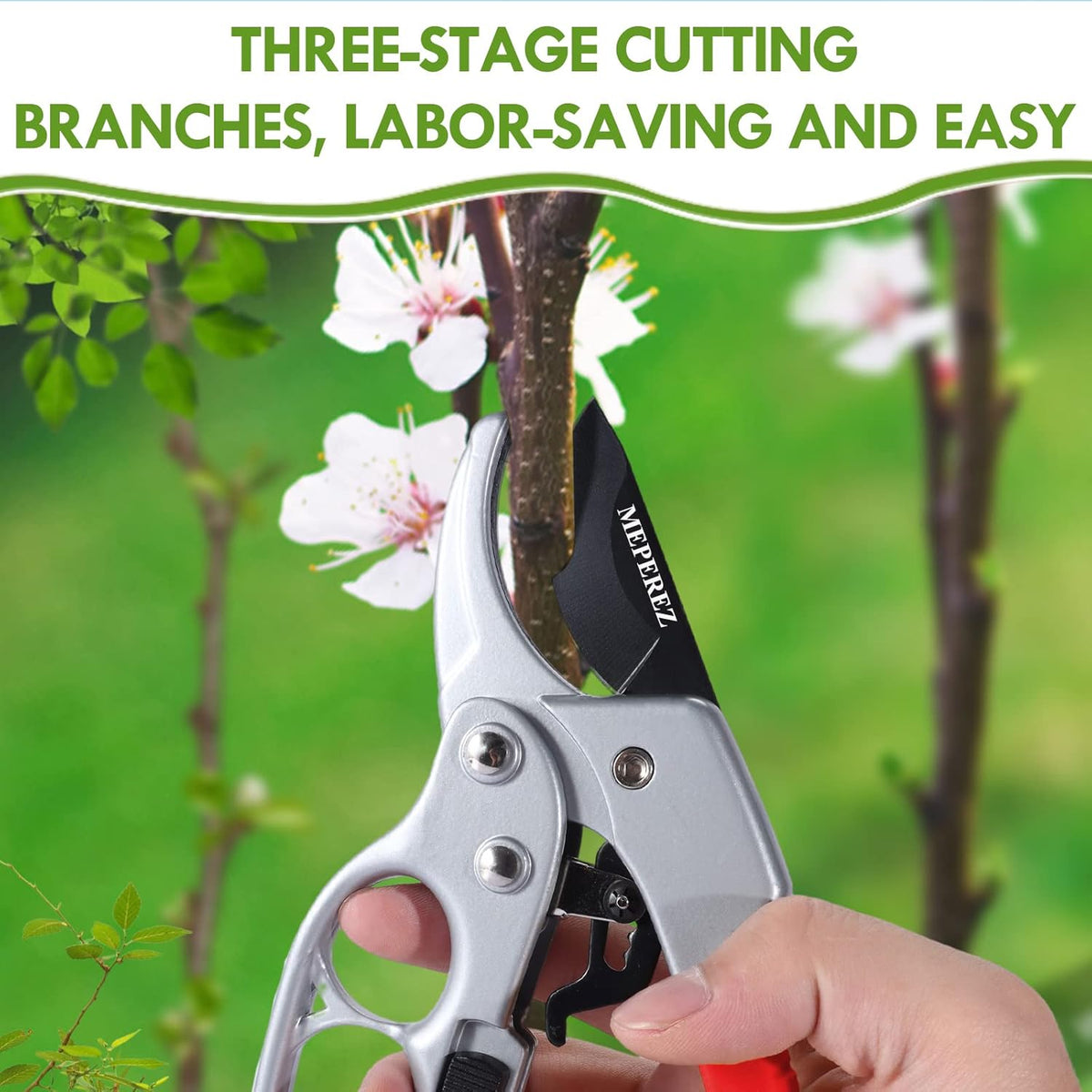 Ultra Sharp Germany Steel Pruning Shears - Cuts 3X Easier, Weak Hand Arthritis Snips