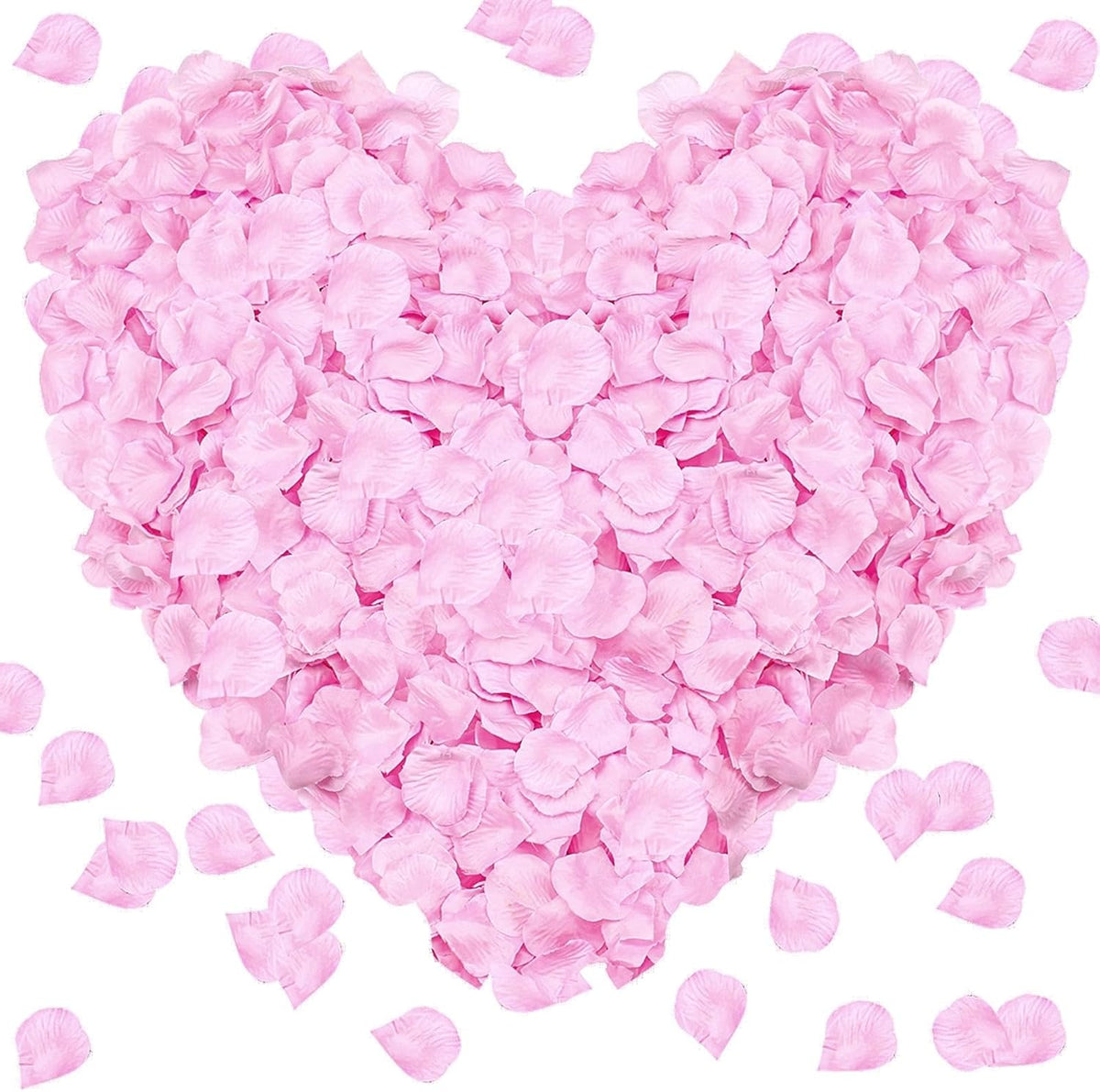 1000Pieces Rose Petals, Artificial Flower Petals Fake Rose Petals Silk Red Rose Petals for Romantic
