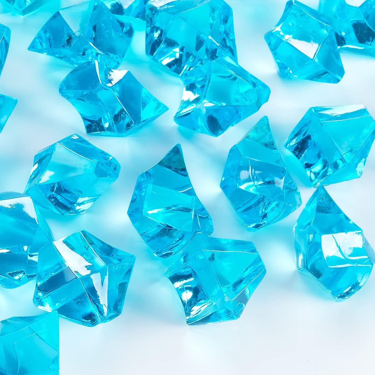 Babenest Acrylic Crushed Ice Rocks, 150 PCS Fake Crystals Plastic Ice Cubes Diamonds Gems for Vase