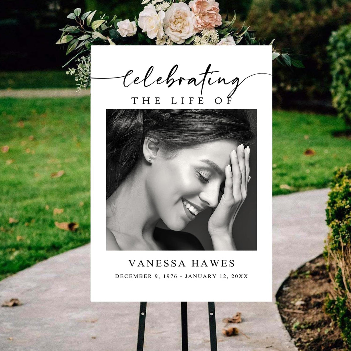 Funeral Welcome Sign, Celebration of Life Decoration, Large Funeral Sign, Memorial Sign, Funeral