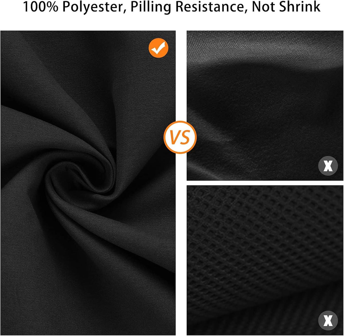 7X10 FT Black Backdrop, 100% Polyester Photography Background Curtain Screen, Foldable Washable