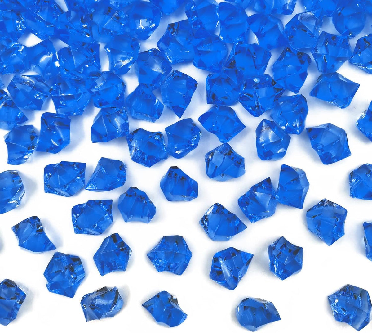 Fake Crushed Ice Cubes, Vase Fillers, 150 pcs 16 * 22mm Artificial Acrylic Crystal Rocks Diamonds