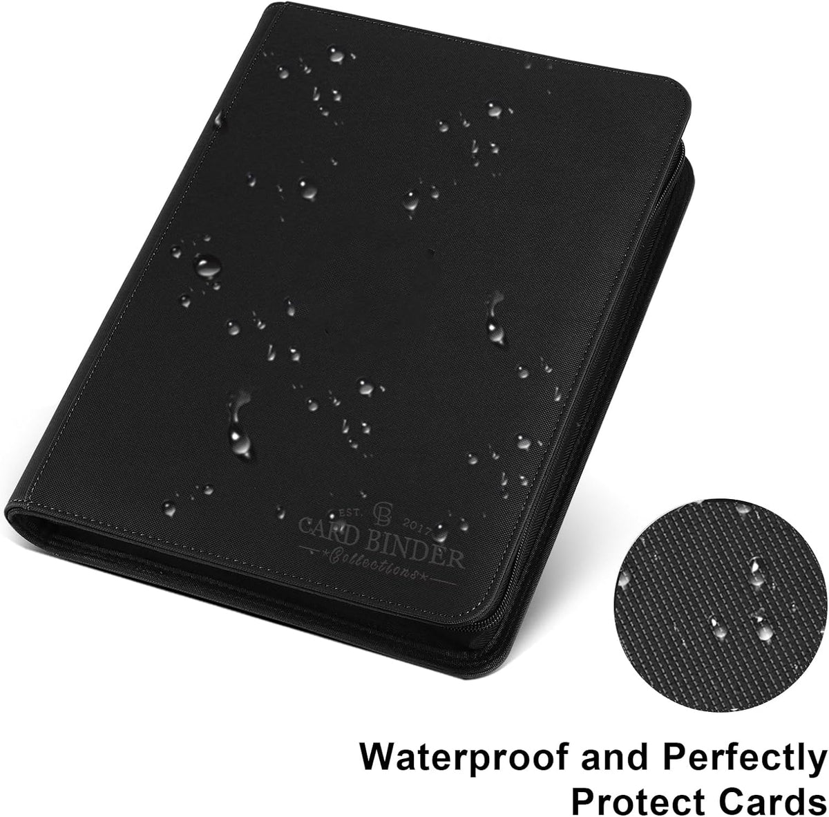 Trading Card Binder 16 Pocket, Foalgo PU Cover Card Binder for 1000+ Cards, Premium Trading Card
