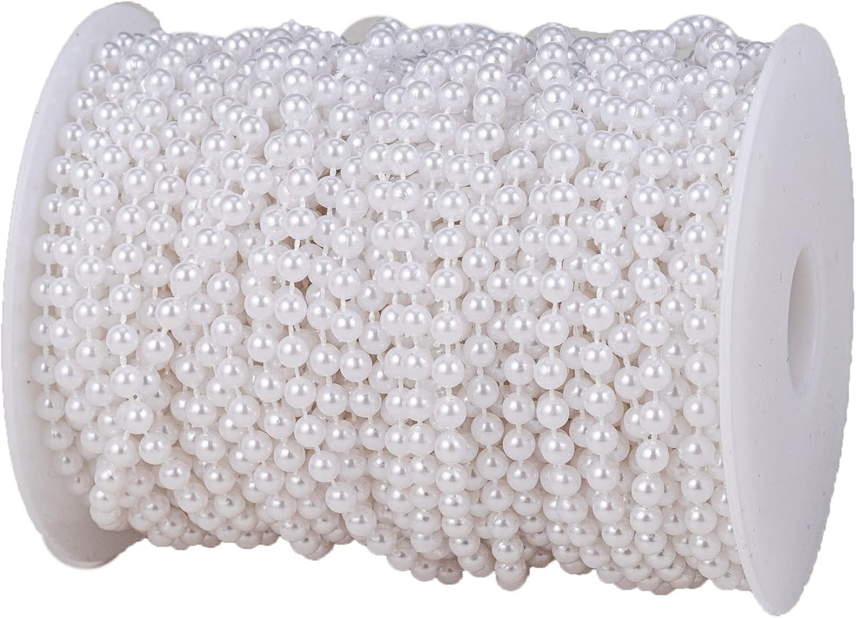 5mm Crafts Faux Pearl Beads Garland Pearl Bead Roll Strand of Pearls to Decorate Floral