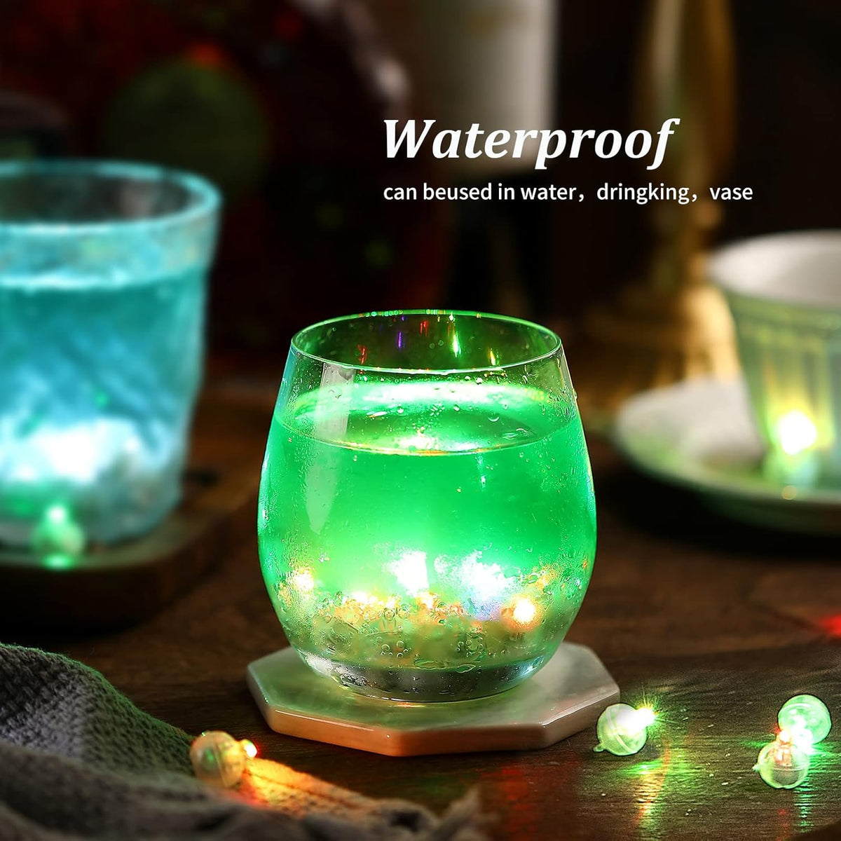 50PCs Mini Led Lights, Flash Led Balloons Light for Neon Party Lights, Paper Lanterns, Easter Eggs
