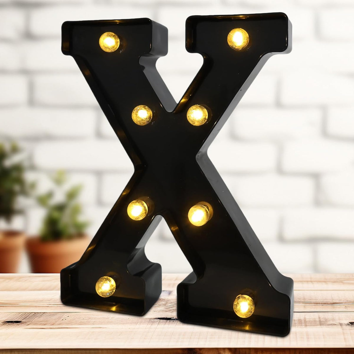 Led Marquee Letters, 8.58 Inch Black Light Up Letters, Small Led Letter Lights, Battery Powered