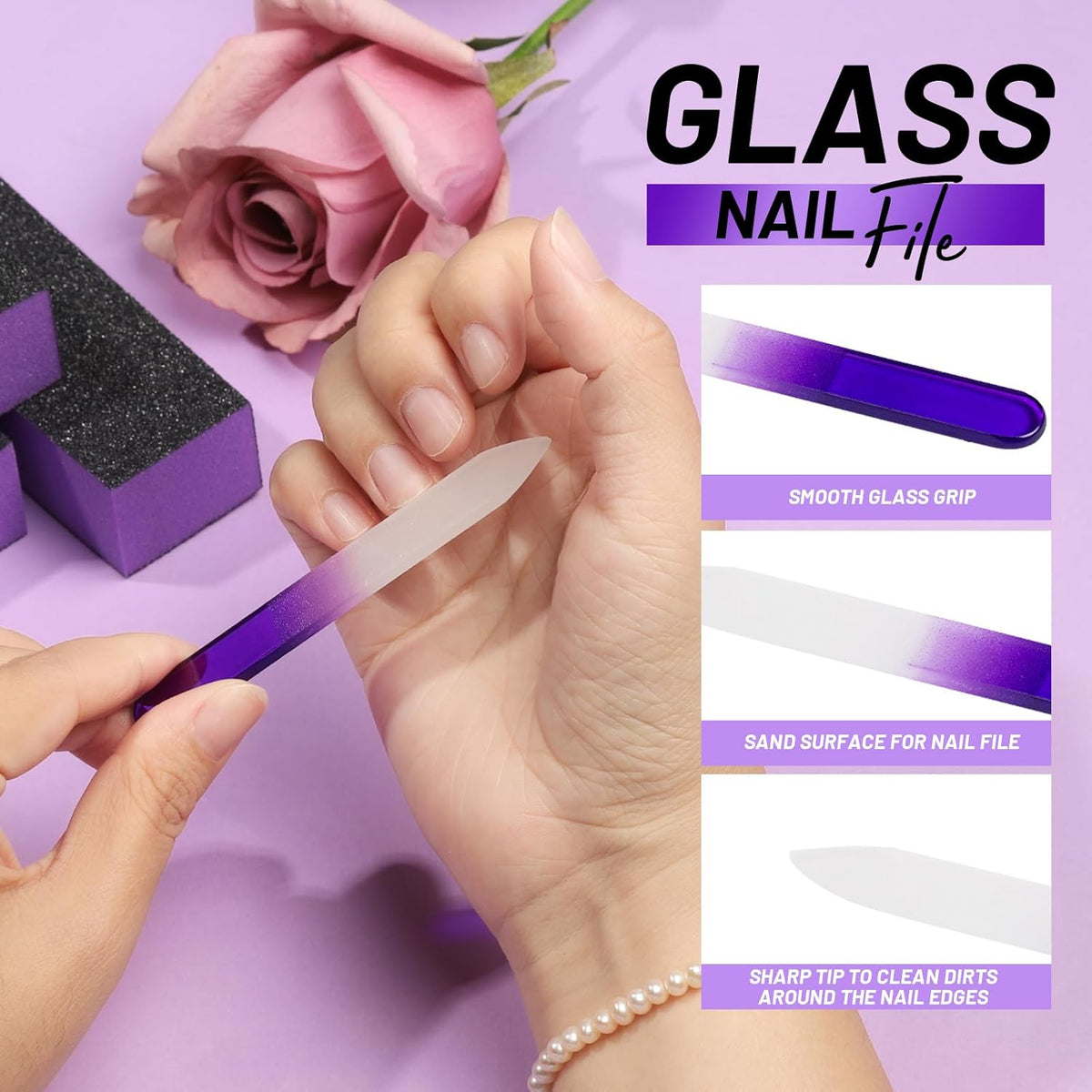 FANDAMEI Nail Care Kit, Nail Buffers and Files, Nail Cuticle Tools Kit, Nail Manicure Tools, Finger