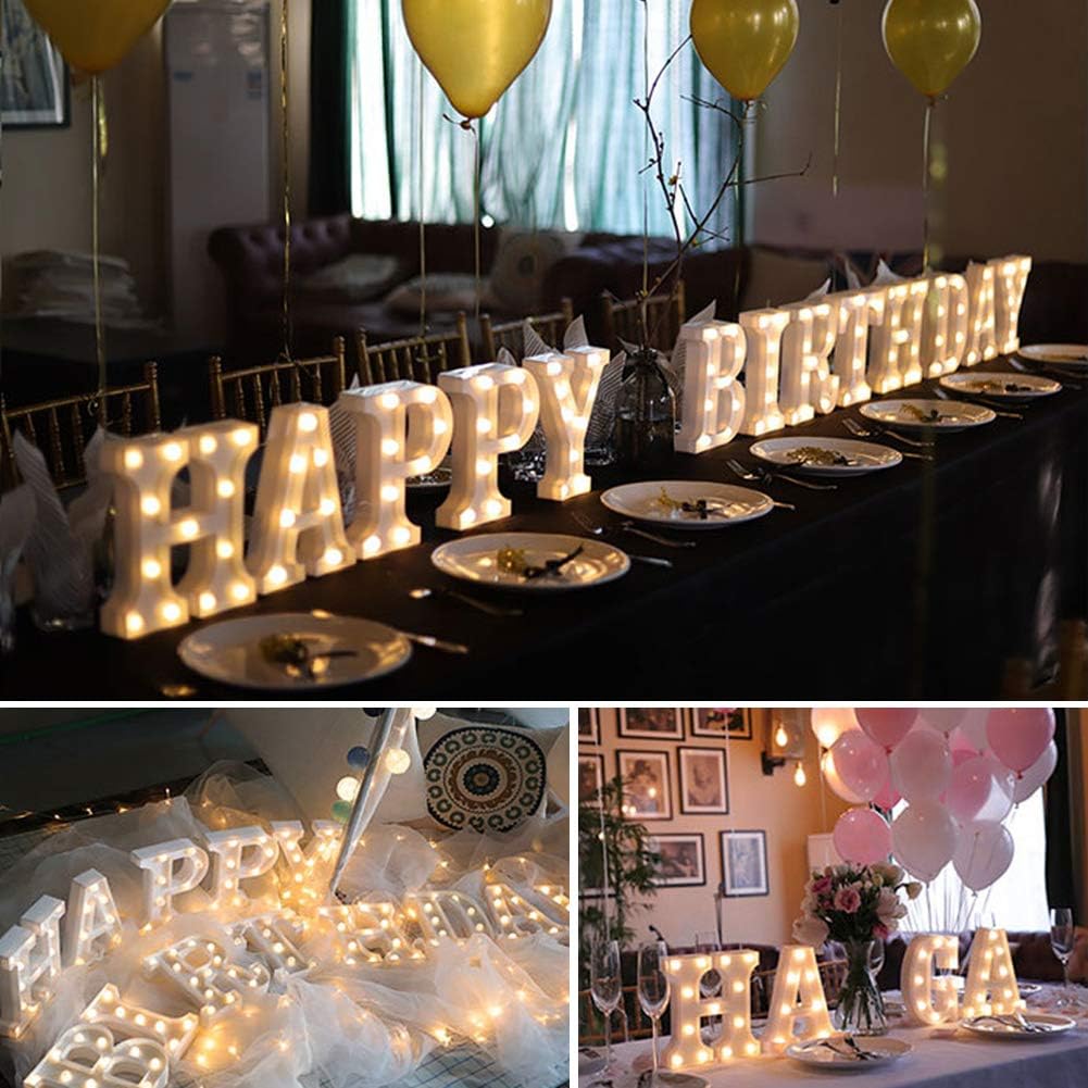 MUMUXI Marquee Light Up Letters | Large Light Up Numbers | Battery Powered and Bright with Every