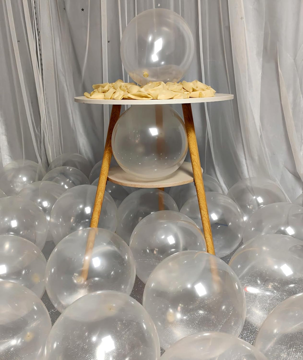 300 Pack Clear Balloons 12 Inch Latex Clear Latex Party Balloon Bulk for Various Party Events