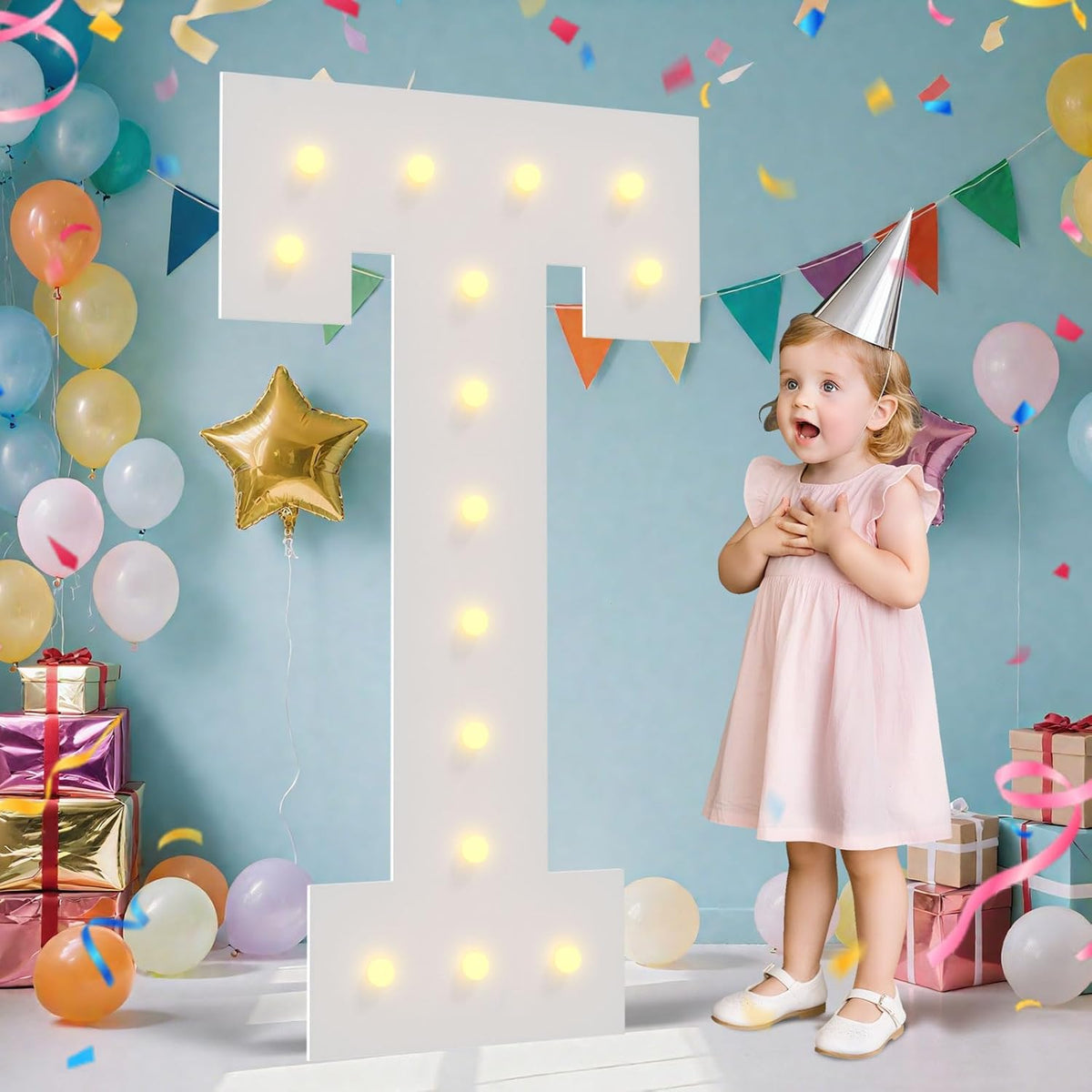 4FT Marquee Light Up Letters - Large Marquee Letters 4 Feet Tall for Birthday Party Decorations