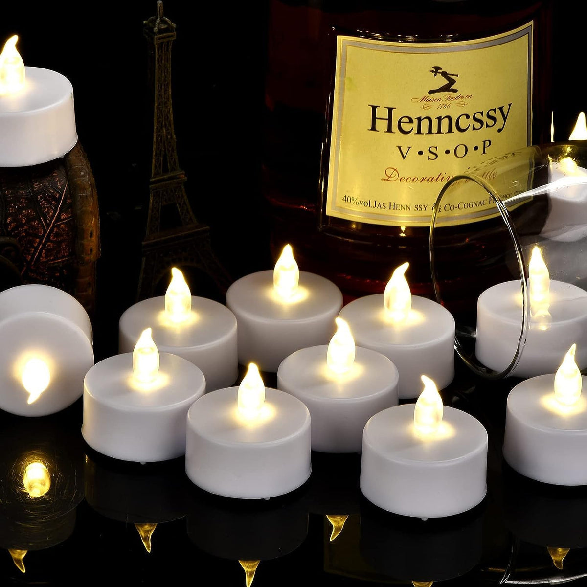 Tea Light Candles with Remote Control,Flickering Flameless LED Candle,Long Lasting