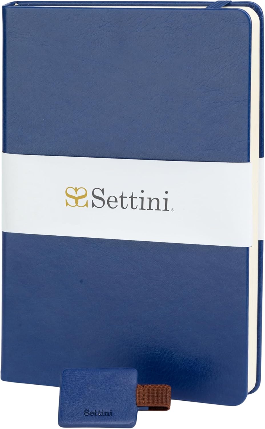 SETTINI Journal Notebook for Writing, Vegan Leather Hardcover Notebook - Pen loop, Back Pockets &