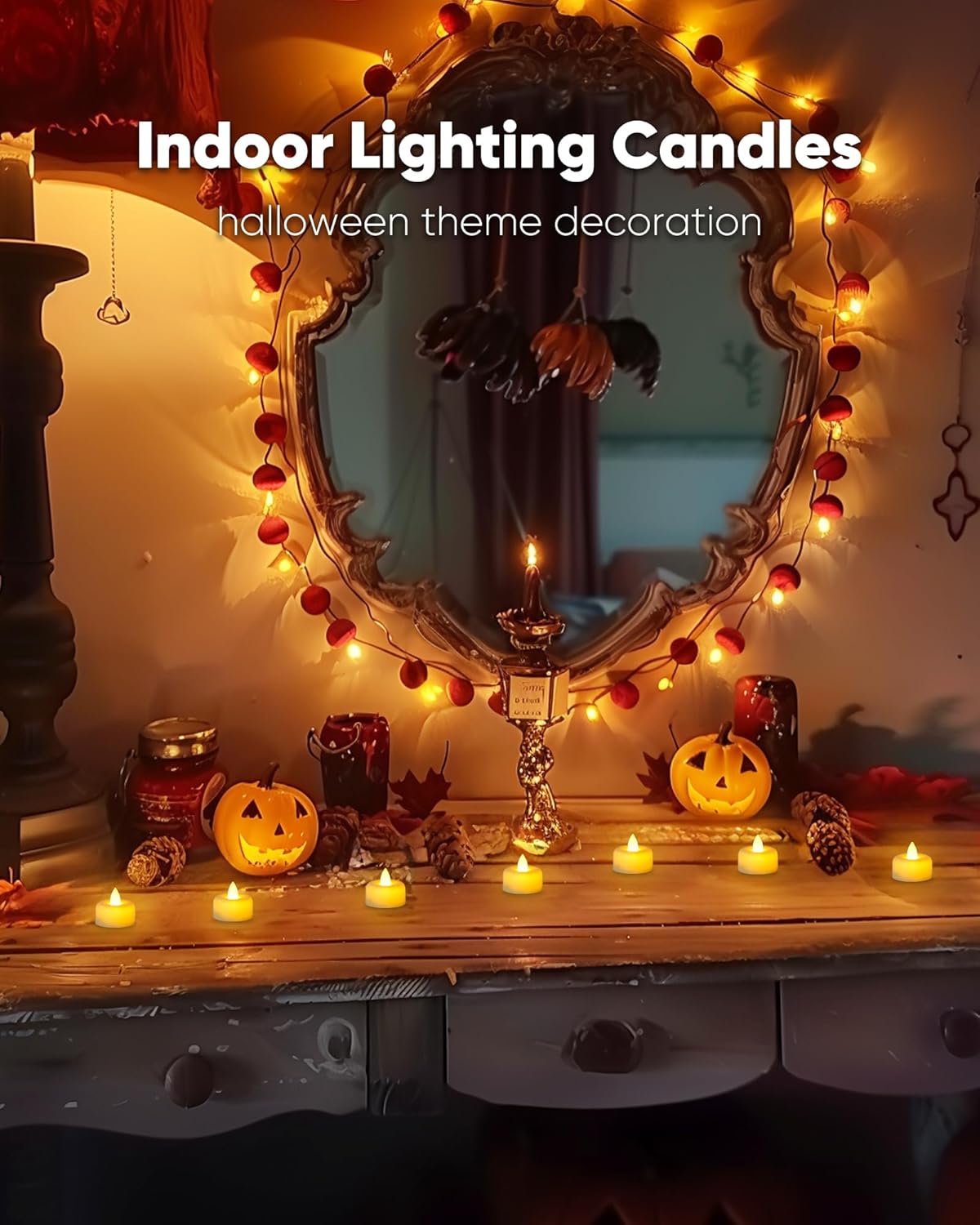 Amagic 12 Pack Timer Tea Lights Candles Battery Operated Candles with 6H Timer, Auto On Daily