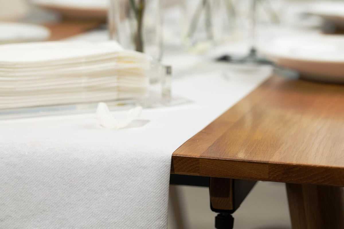 AH American Homestead Paper Dining Table Runner for Party 78 ft = 20 Perforated Table Runners 16” x
