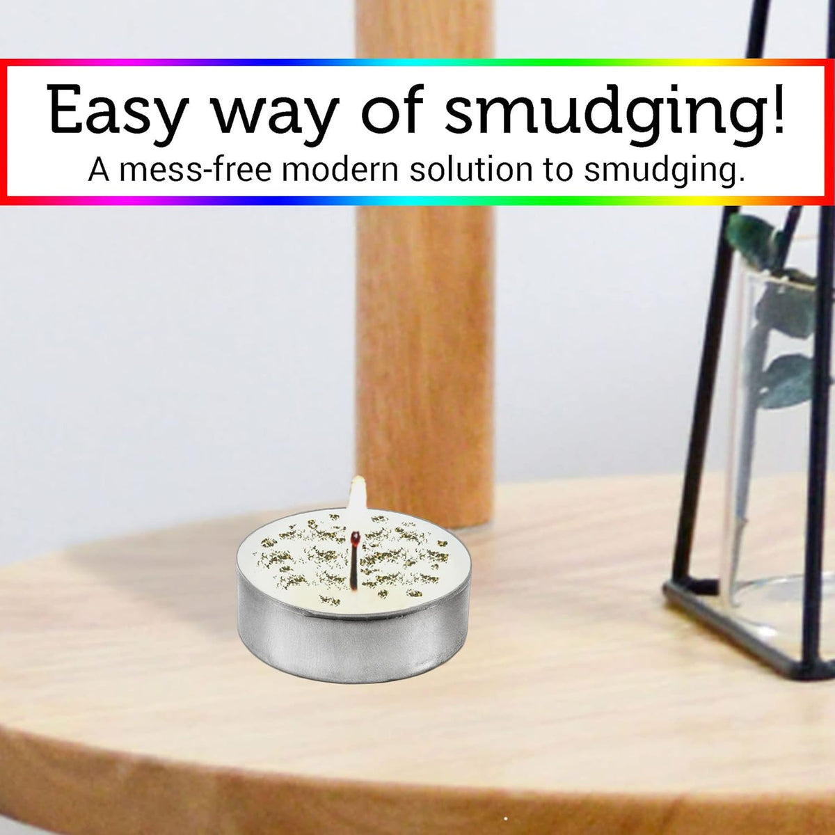 SOUL STICKS 12 Pack Little Smudgies Tealight Candles Smudge Candle for Cleansing House, Meditation