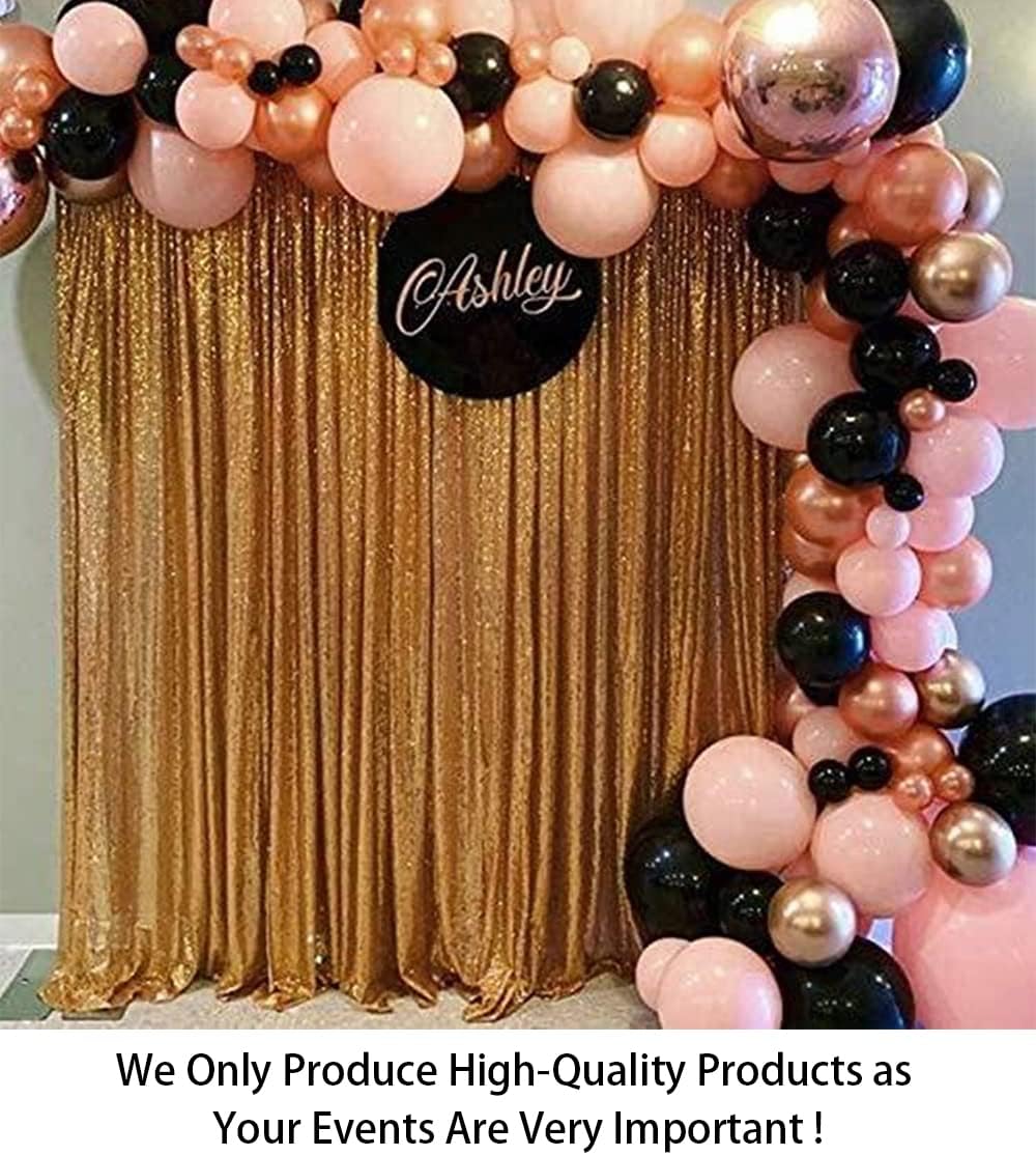 ShinyBeauty Sequin Backdrop 10FTx10FT Gold Photo Backdrop for Birthday Party Sparkle Backdrop