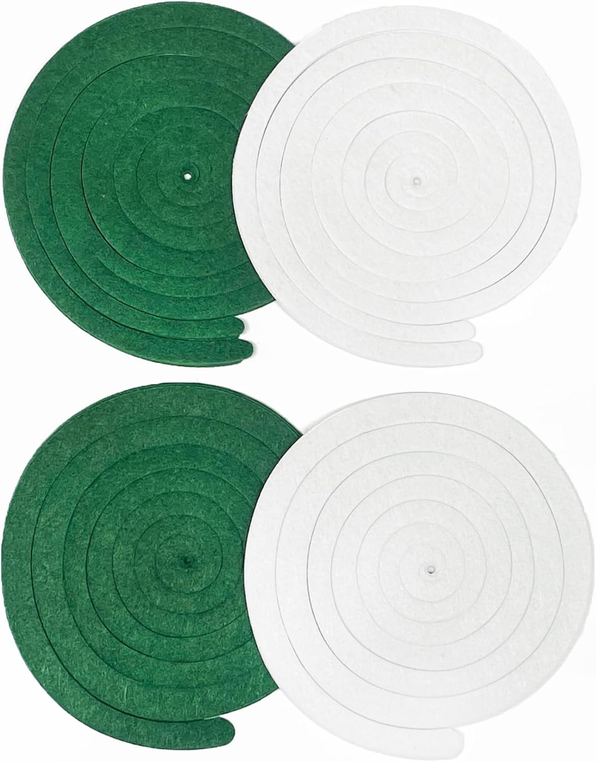 36 Pcs Green White Hanging Swirl Decorations Felt Swirl Streamer Spiral Ceiling Garland for
