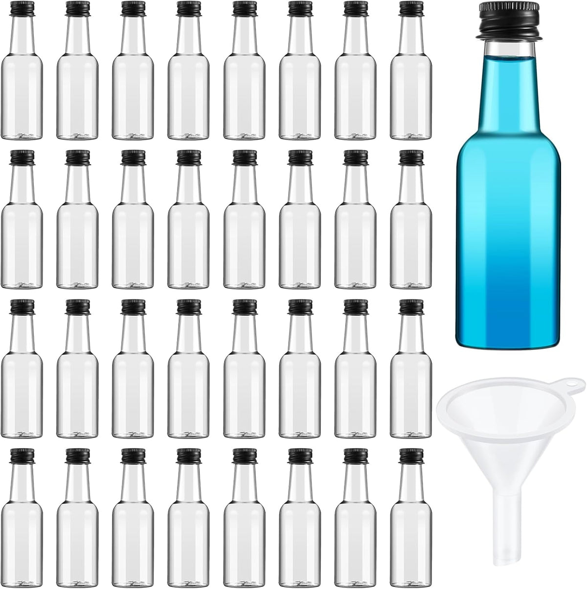 Tessco 100 Pcs Mini Liquor Bottles Plastic Mini Salad Dressing Bottle Christmas Small Shooter