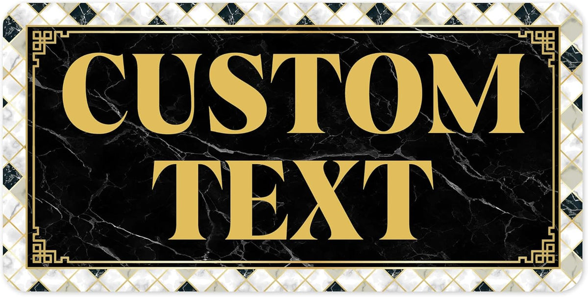 Custom Sign, Custom Street Sign, 11 Font Colors, 13 Font Styles, 4 Hole Options, 22 Sizes, 9x18