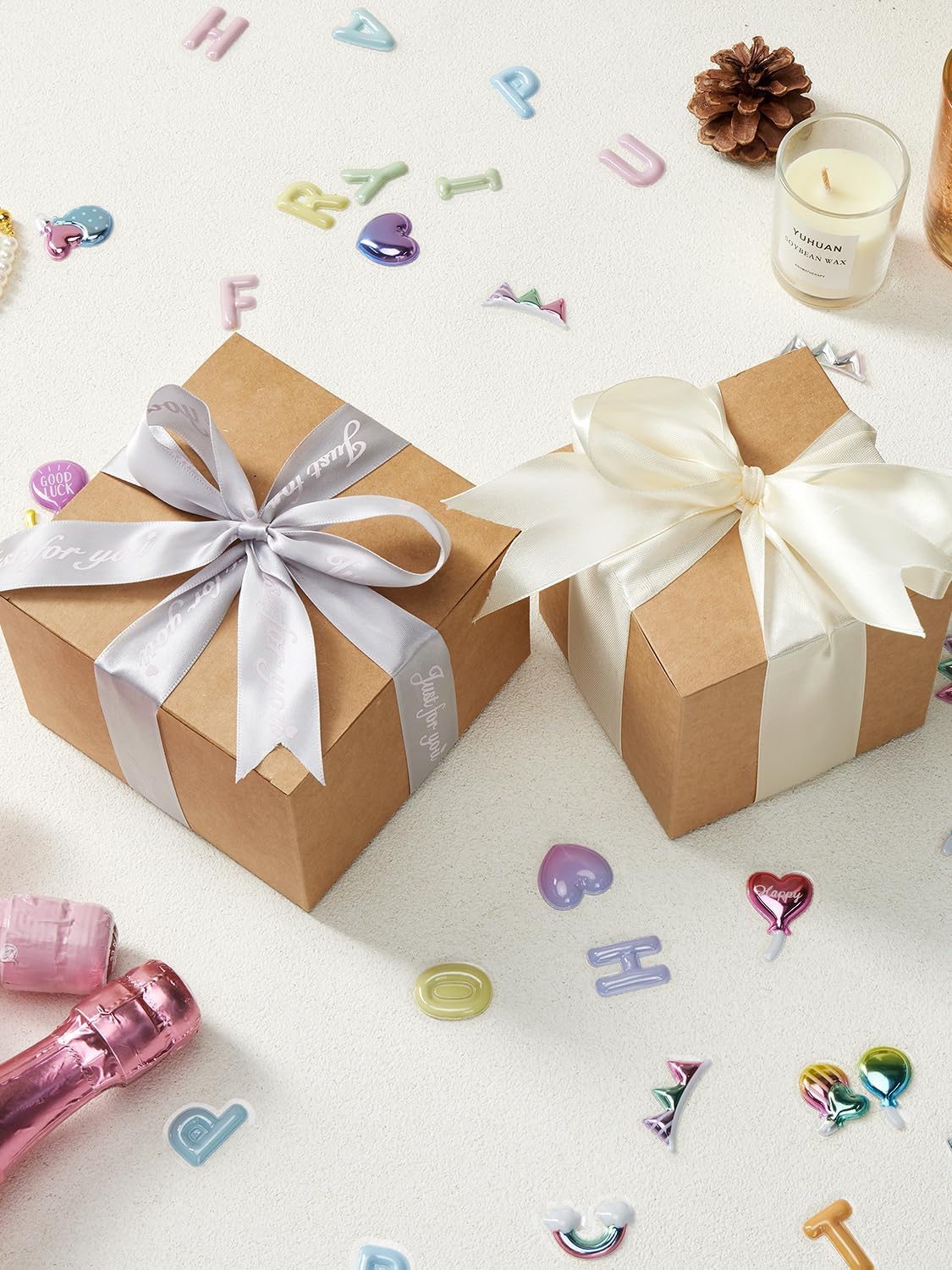 Eupako Gift Boxes 4x4x4 25 Pack Brown Kraft Paper Box with Lids Party Favor Boxes for Bridesmaids