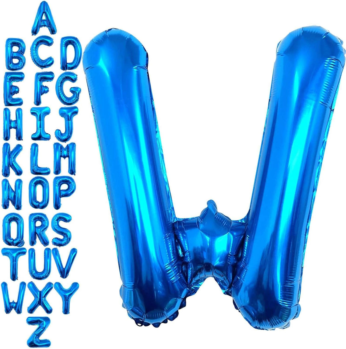 40 Inch Blue Letter W Balloons, DIY Phrase Foil Alphabet Letter W Balloons DIY Word W Banner for