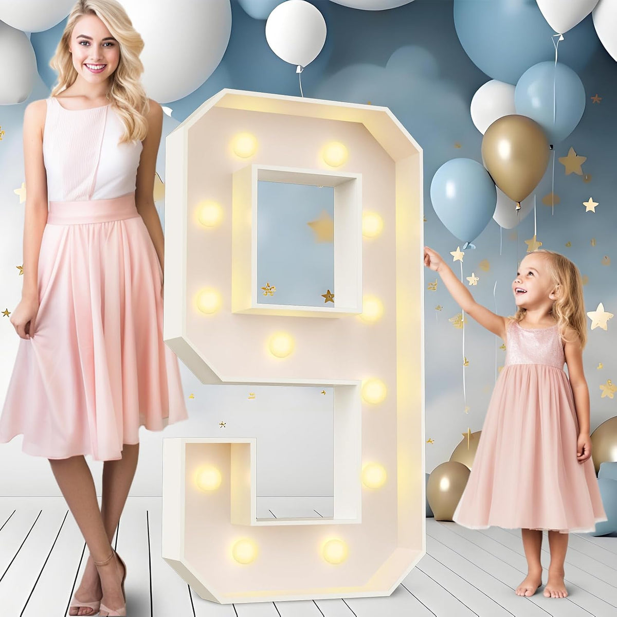 Ledido 4FT Marquee Light Up Numbers Large Light Up Letters for Party Decoration, Marquee Numbers