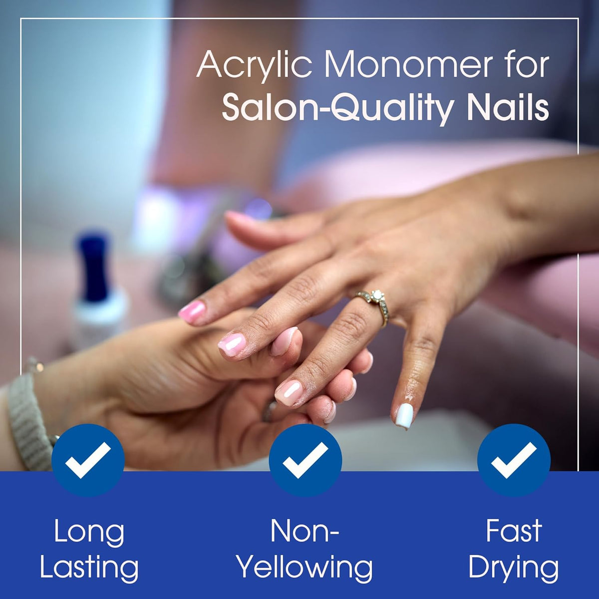 Nomma Plus Professional Liquid Monomer, EMA Nail Liquid for Acrylic Powder, Non-Yellowing Monomer