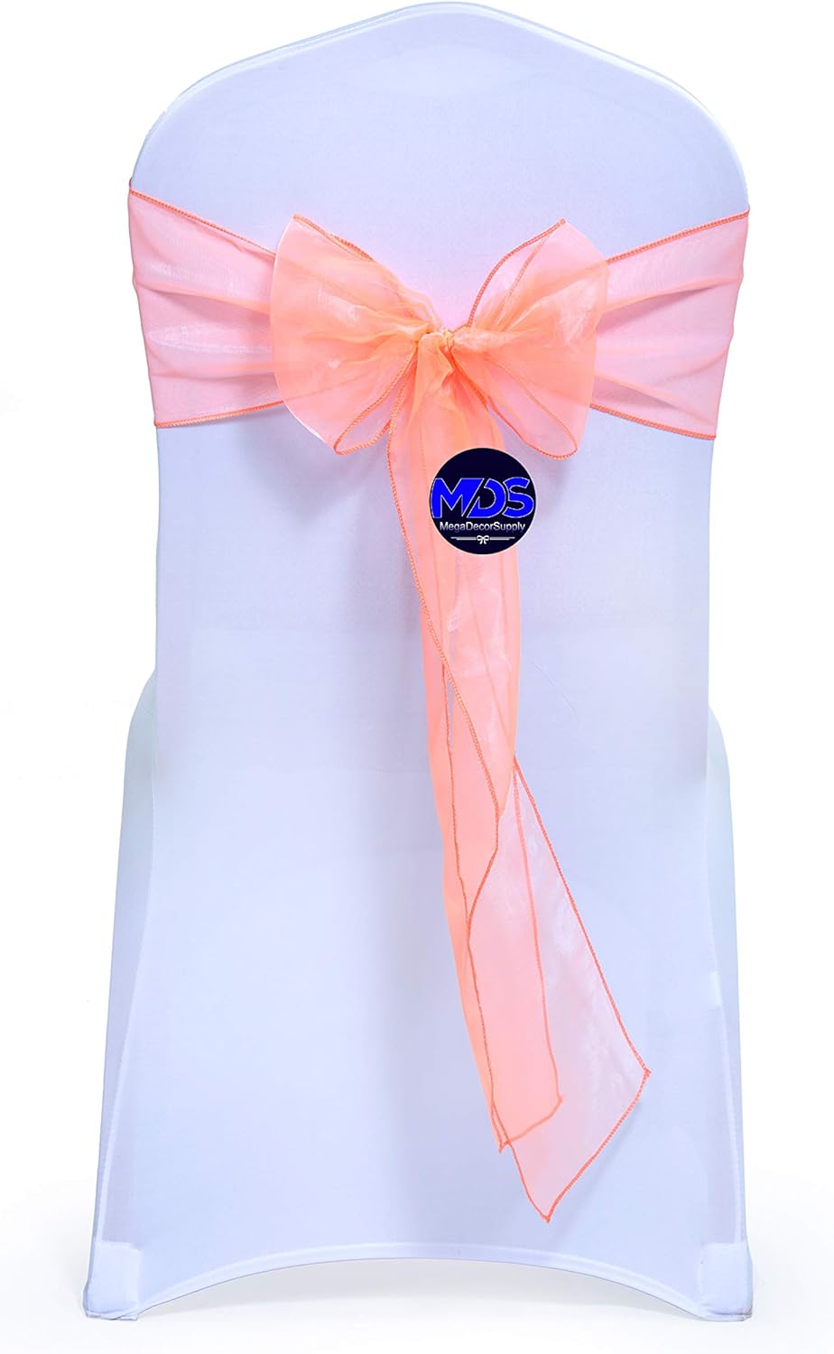 MDS Pack of 150 PCS Organza Chair Sashes Wider Dining Chair Bows Ribbon Tie Back for Wedding Party